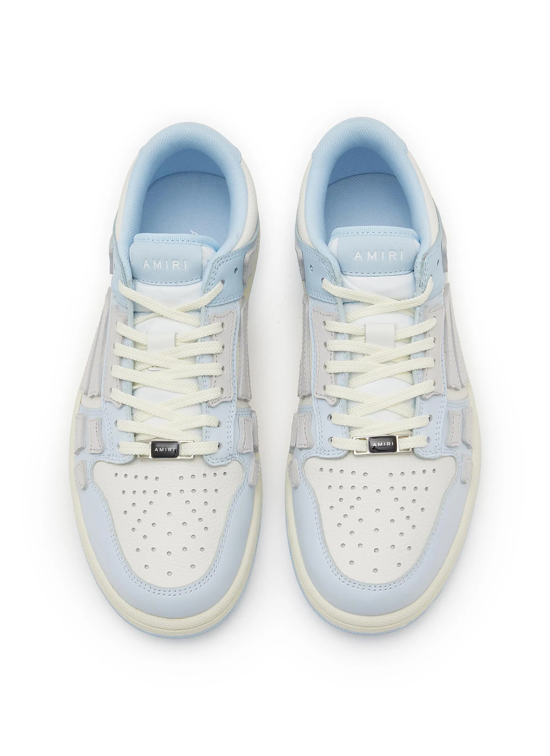 -----------AMIRI  ---- ------------BLUE ----Two-Tone Skel Top Leather Low Top Women's Sneakers --