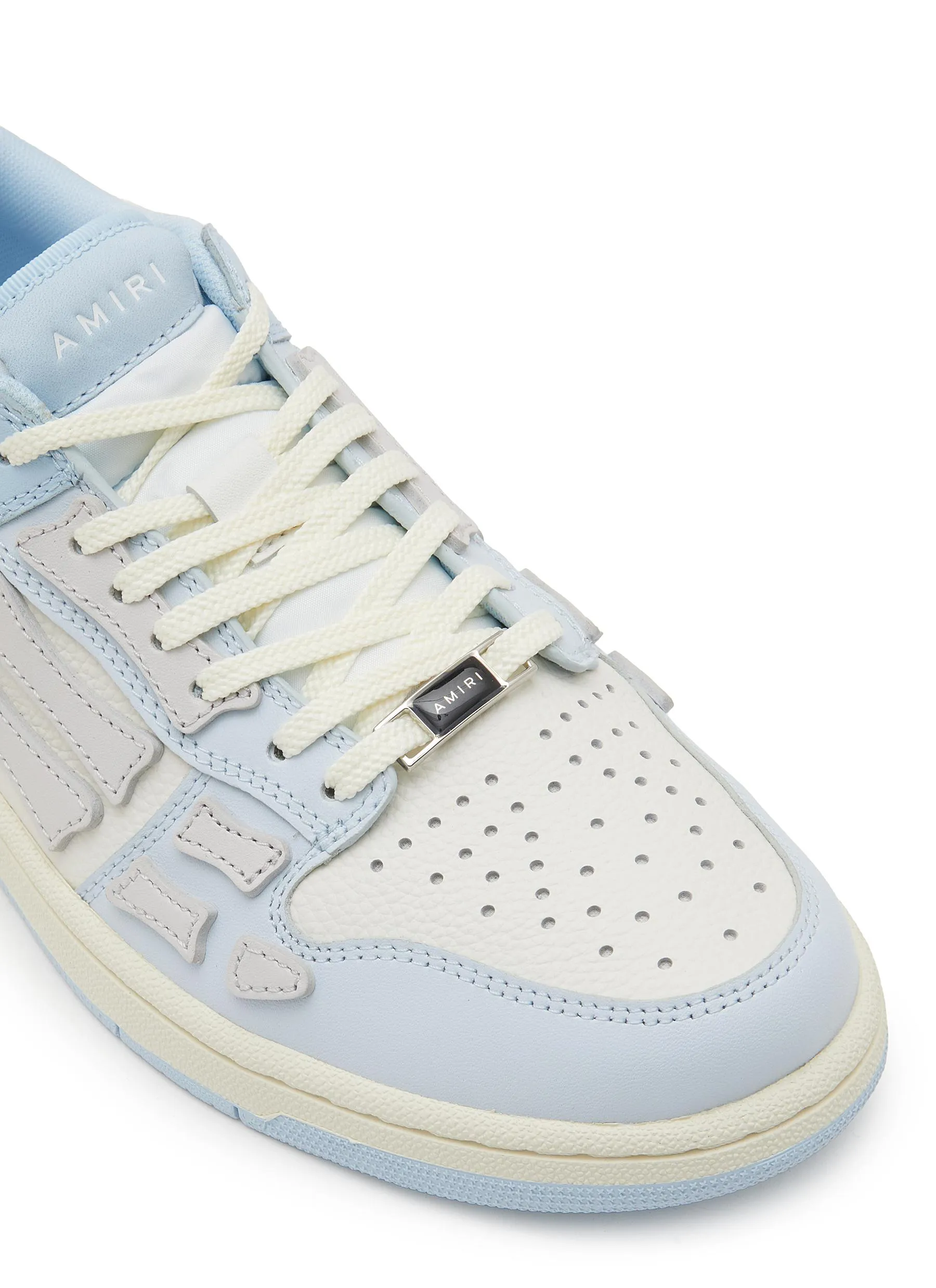 -----------AMIRI  ---- ------------BLUE ----Two-Tone Skel Top Leather Low Top Women's Sneakers --