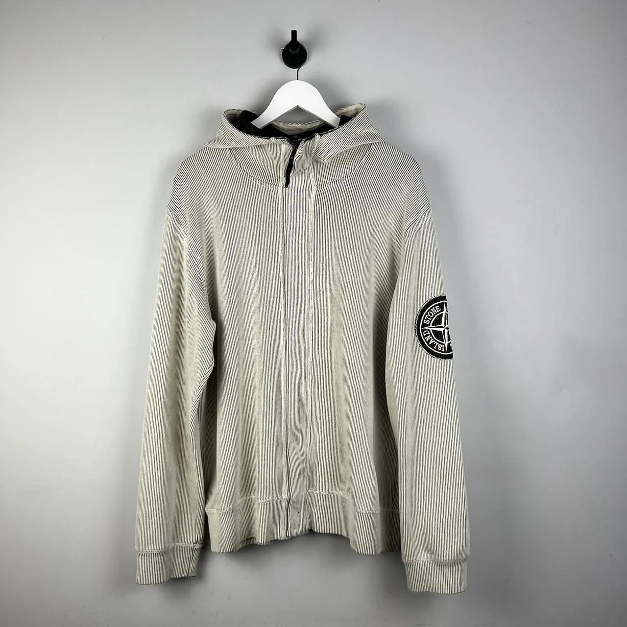 00's Stone Island Ribbed Hoodie (XL)