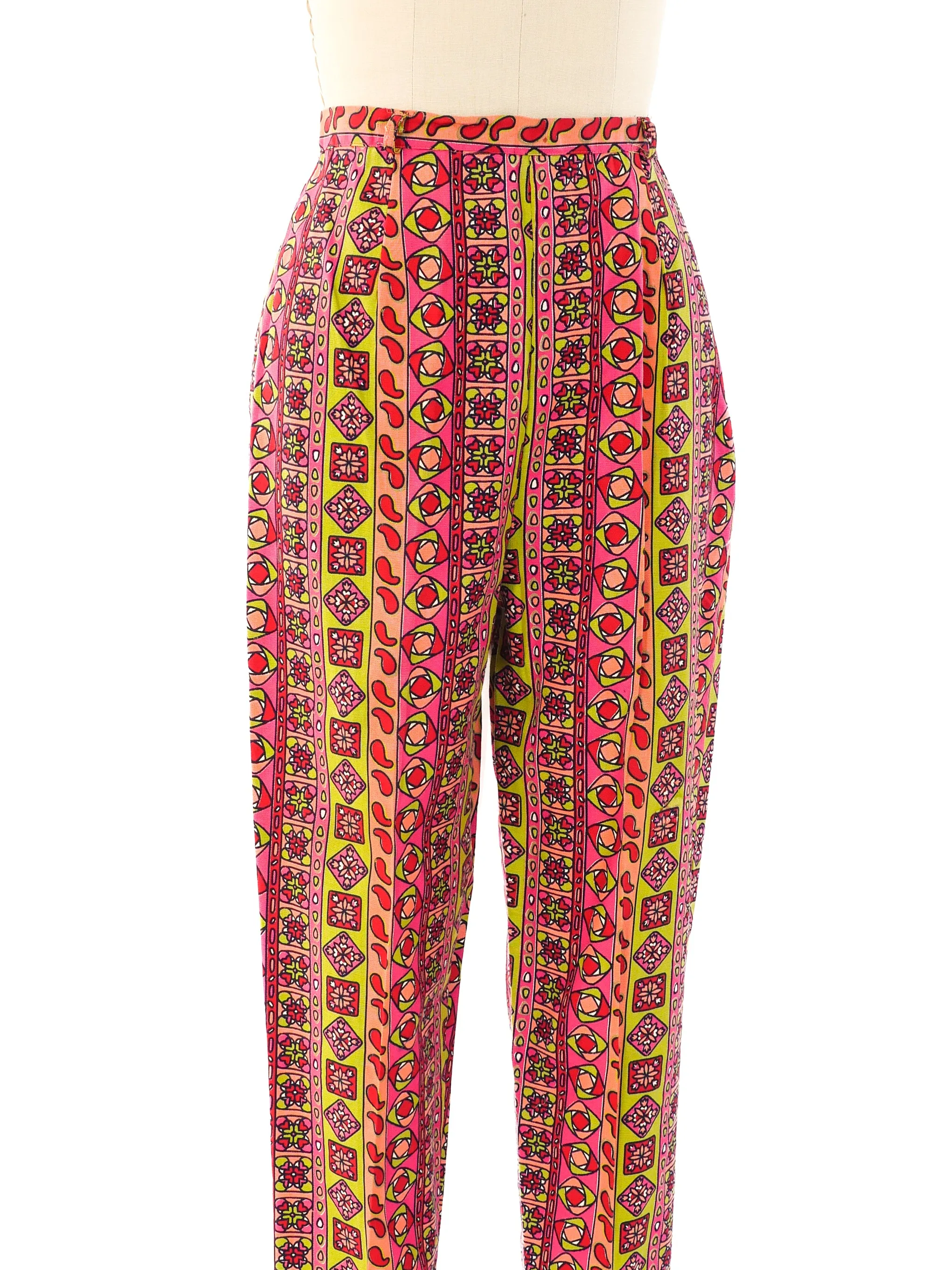 1960's Graphic Printed Trousers