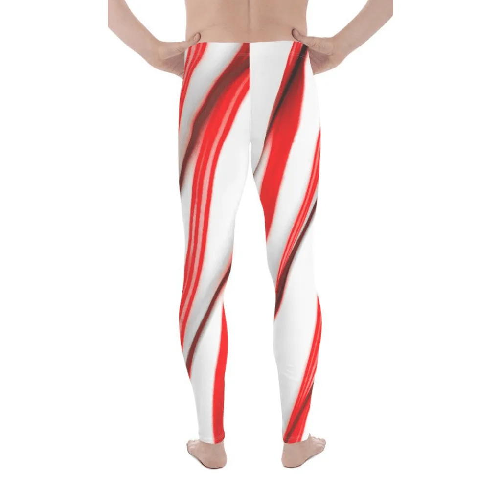 3D Candy Cane Men's Leggings