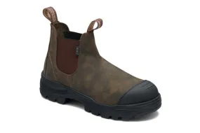 8002 Blundstone RotoFlex Steel Elastic Side Safety Boot Rustic Brown