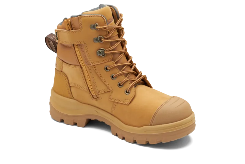 8060 Blundstone RotoFlex Steel Zip Sided Safety Boot Wheat