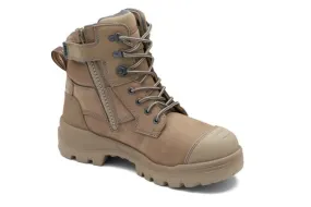 8063 Blundstone RotoFlex Steel Zip Sided Safety Boot Stone