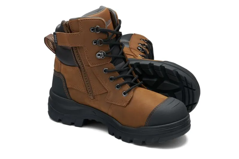 8066 Blundstone RotoFlex Steel Zip Sided Safety Boot Saddle