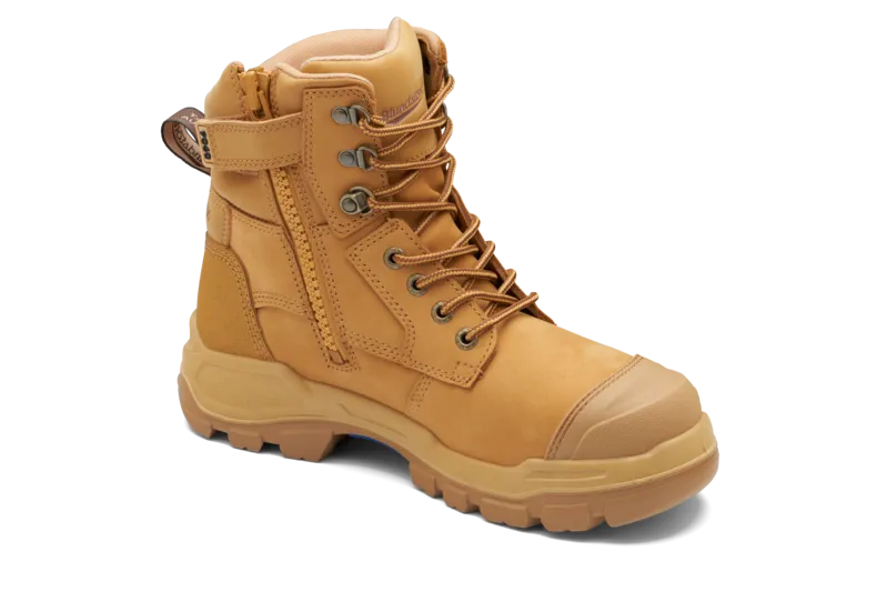 9060 Blundstone RotoFlex Steel Zip Sided Safety Boot Wheat