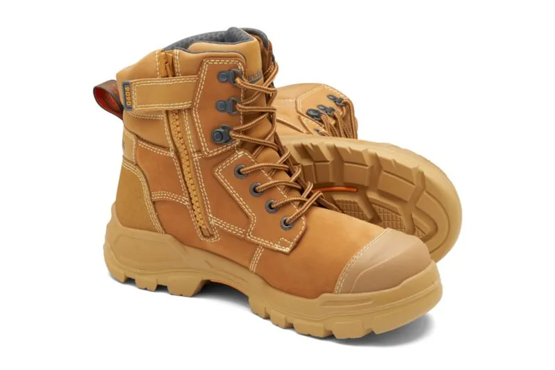 9090 Blundstone RotoFlex Steel Zip Sided Safety Boot Wheat