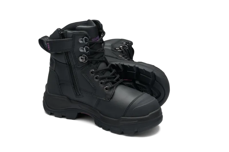 9961 Blundstone RotoFlex Steel Zip Sided Women's Safety Boot Black