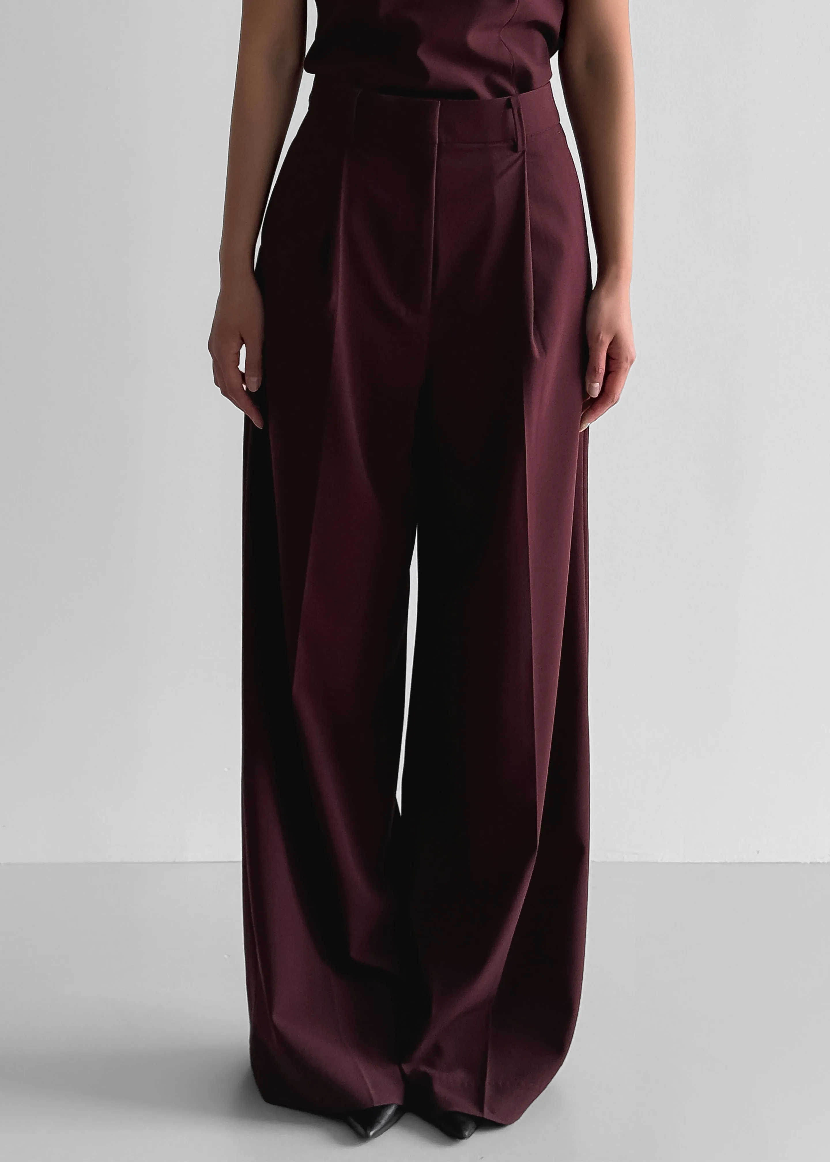 Abbie Trousers - Burgundy