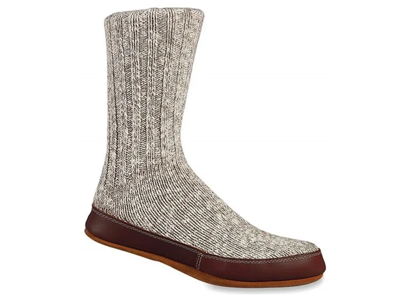 Acorn Grey Cotton Twist - Slipper Socks