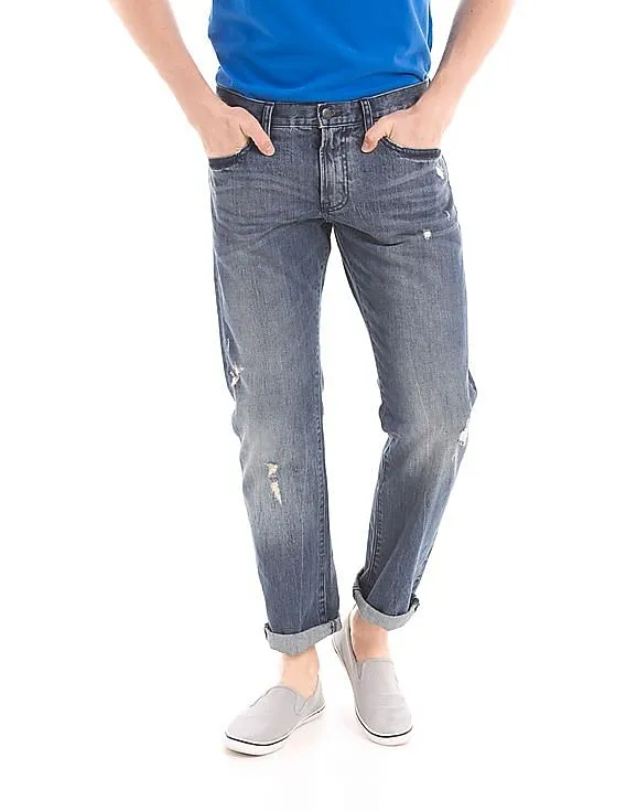 Aeropostale Slim Straight Fit Stone Wash Jeans