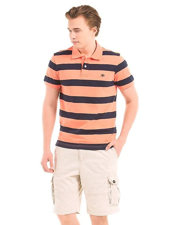 Aeropostale Striped Slim Fit Polo Shirt