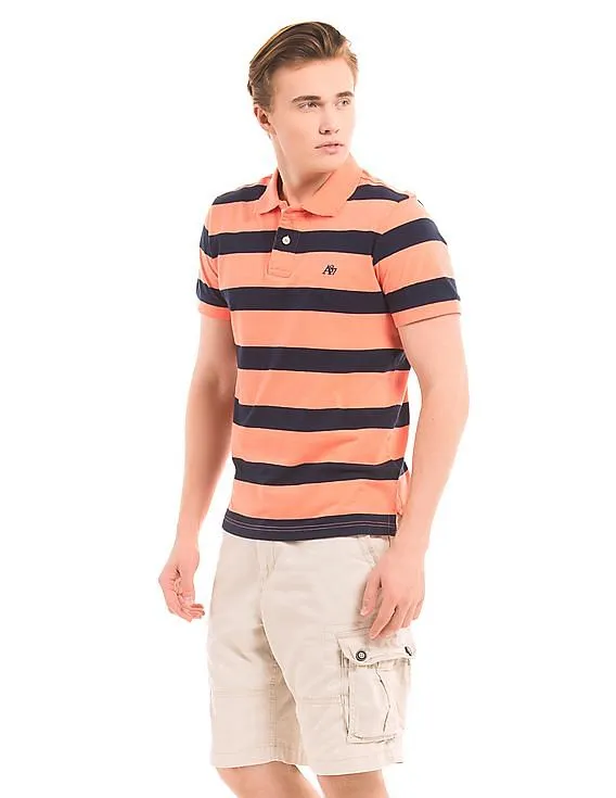 Aeropostale Striped Slim Fit Polo Shirt