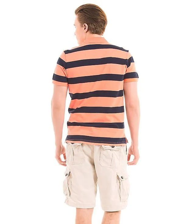 Aeropostale Striped Slim Fit Polo Shirt