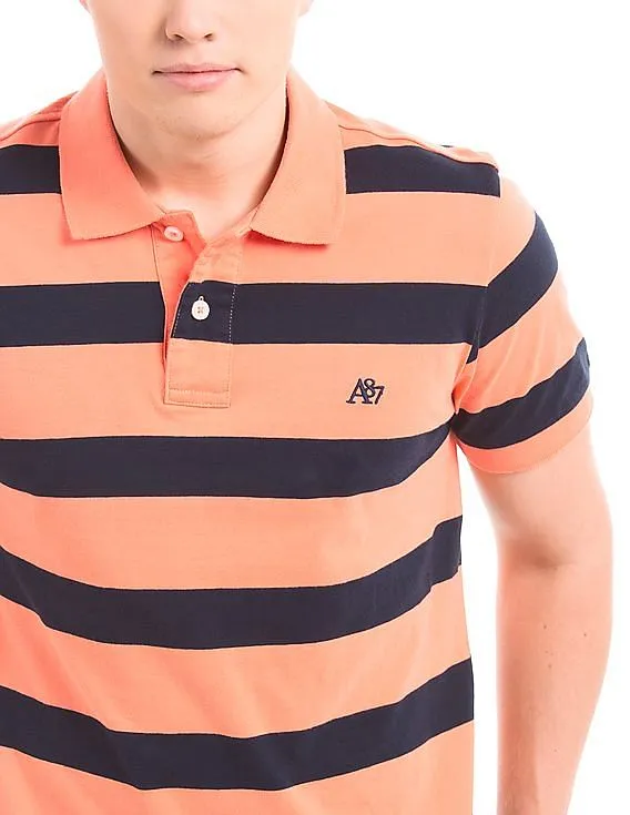 Aeropostale Striped Slim Fit Polo Shirt