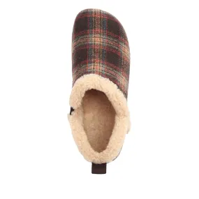 Alegria Cozee Plaidly Brown Slipper COZ-7656