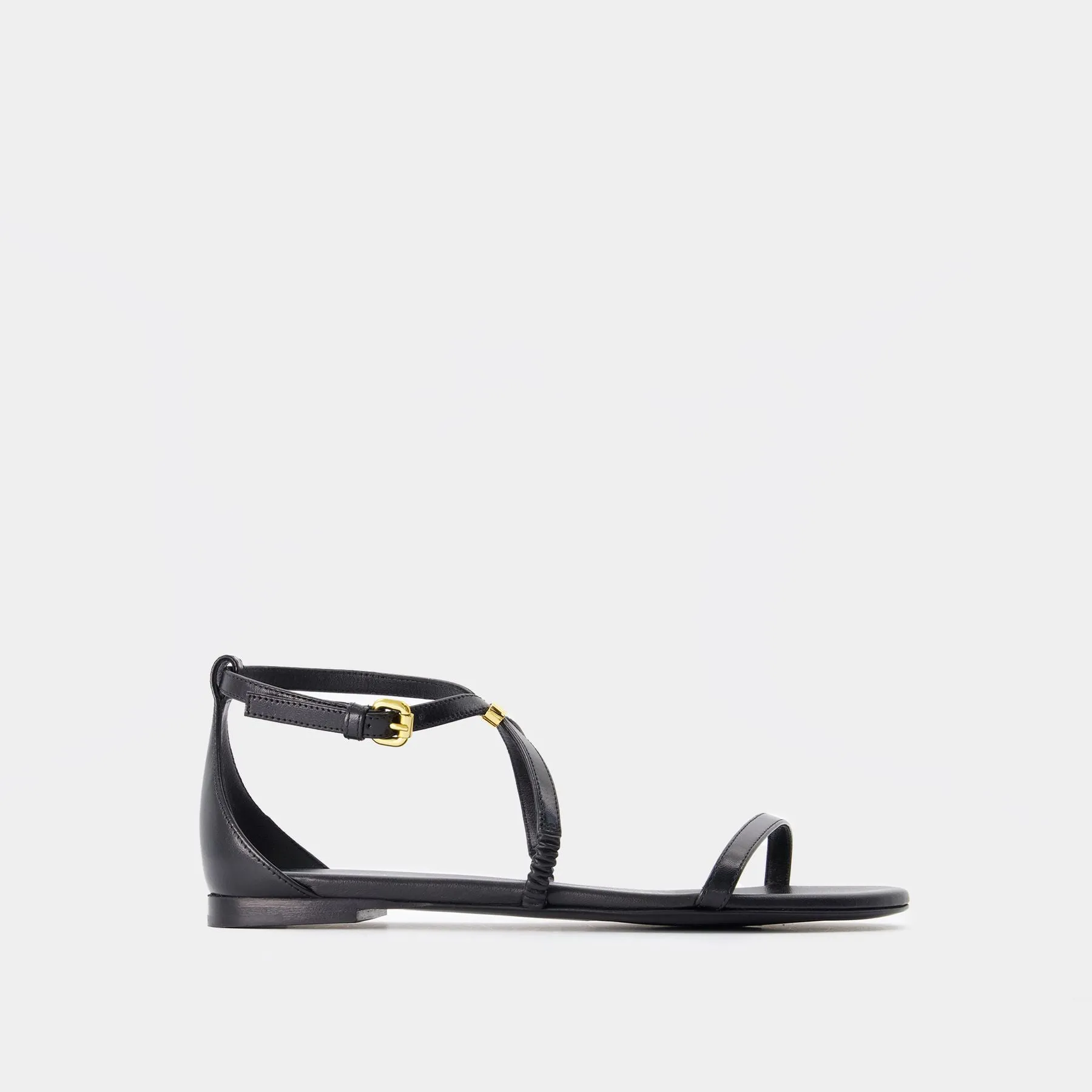 Alexander McQueen  Harness Sandals - Alexander McQueen - Leather - Black/Gold