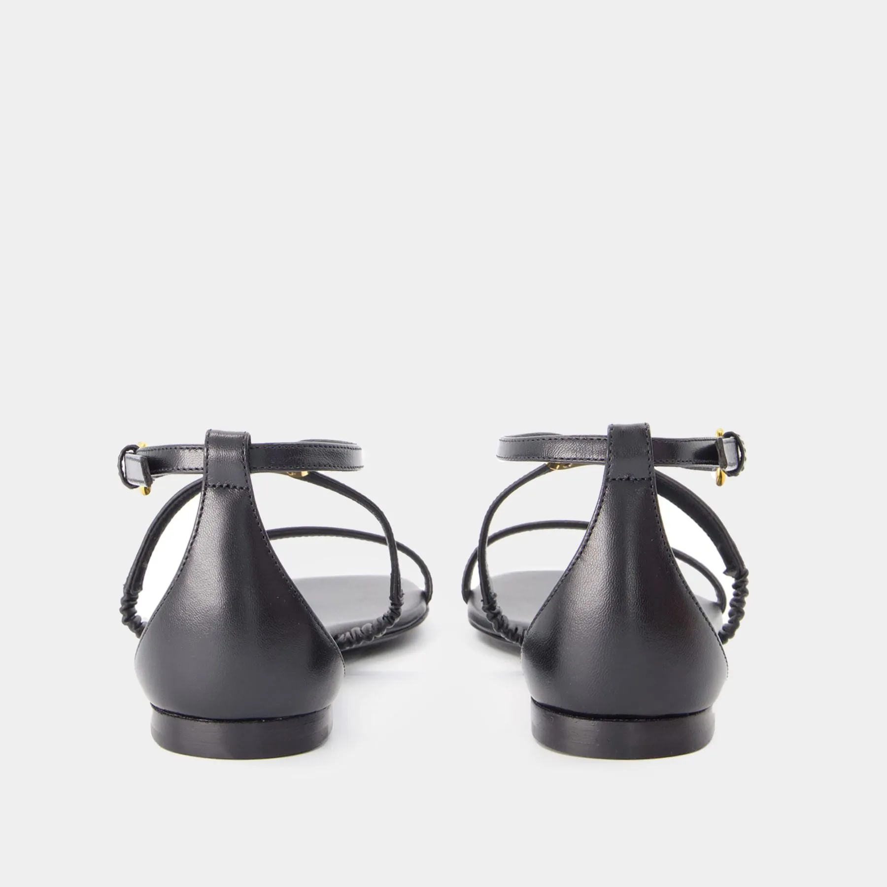 Alexander McQueen  Harness Sandals - Alexander McQueen - Leather - Black/Gold