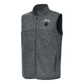 Antigua Montana Grizzlies Heather Charcoal Fortune Full-Zip Vest