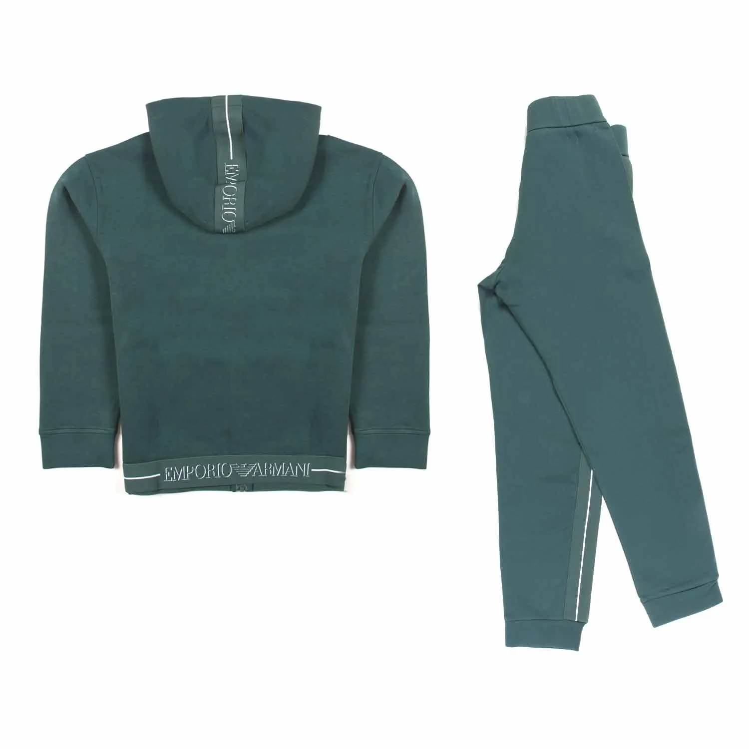 Armani Junior Green Gables Tracksuit With Logos For Child And Teen