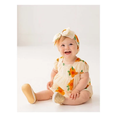 Baby Girls' Mabel + Honey Pleated Petals Romper