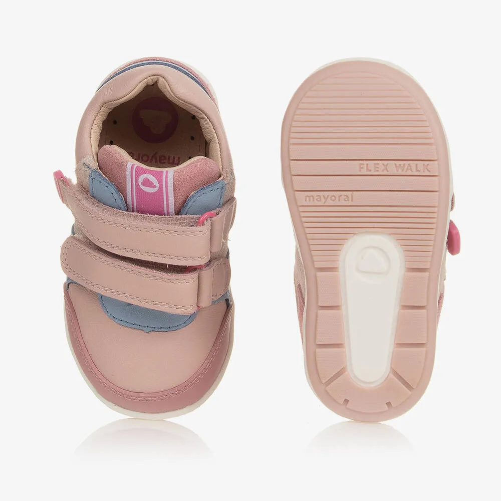 Baby Girls Pink First Walker Trainers