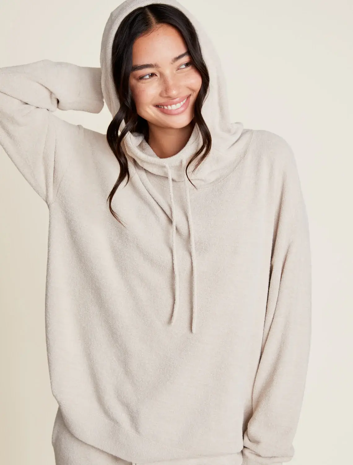 Barefoot Dreams CozyChic Ultra Lite Funnel Neck Hooded Pullover