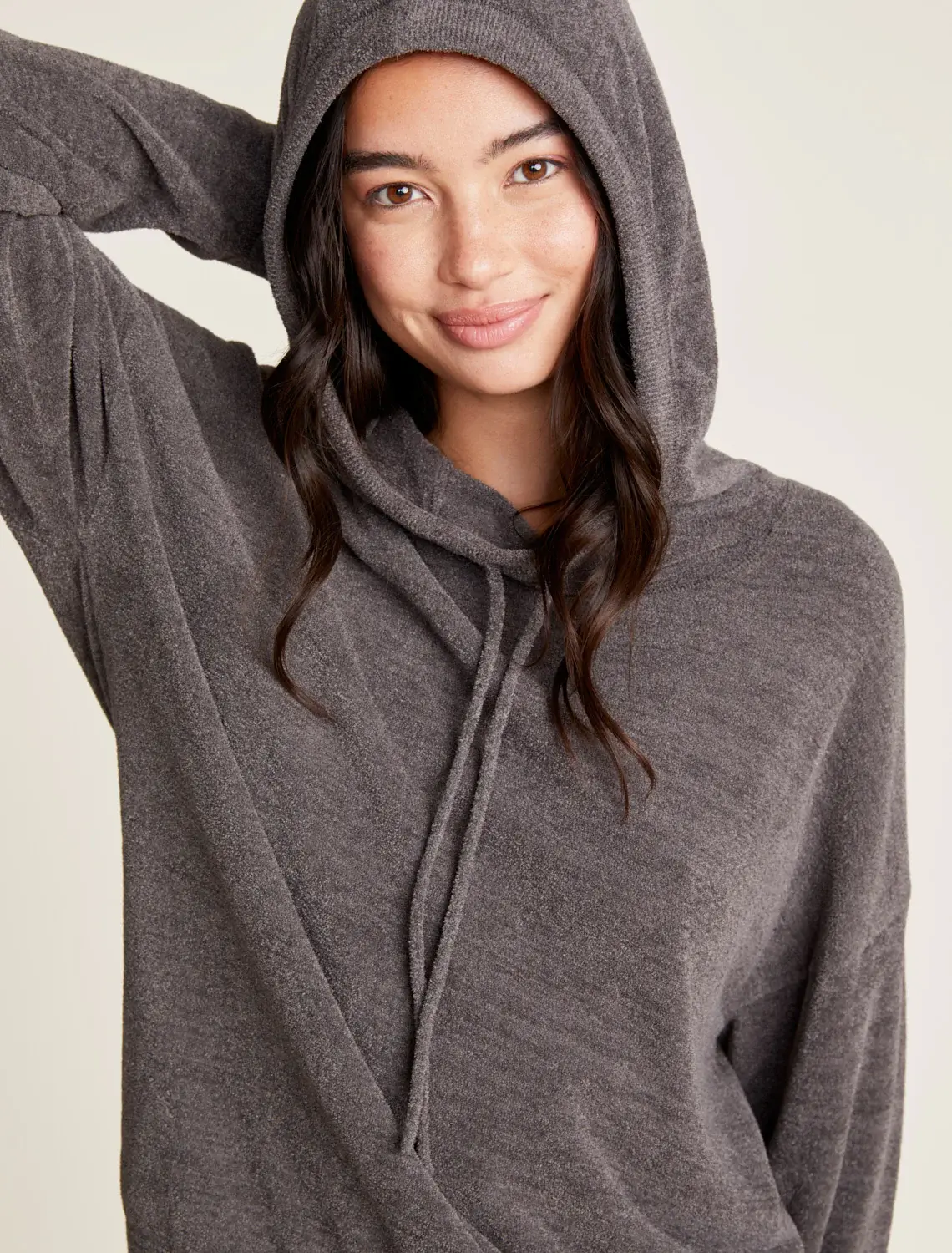 Barefoot Dreams CozyChic Ultra Lite Funnel Neck Hooded Pullover