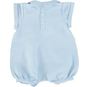 Bebe Organic Gabriel Romper, Sky Blue