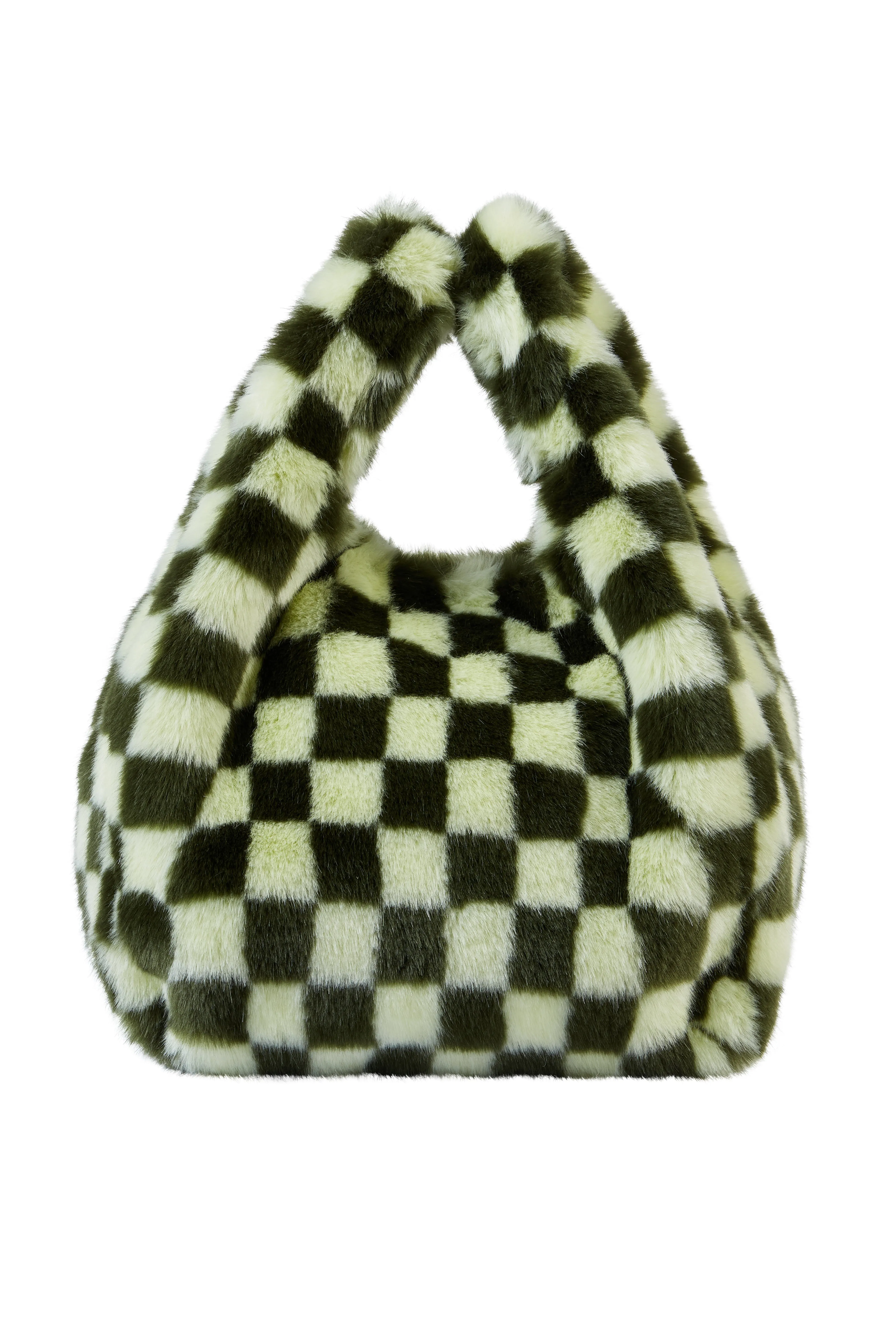 BERTHA BAG GREEN CHECKERBOARD