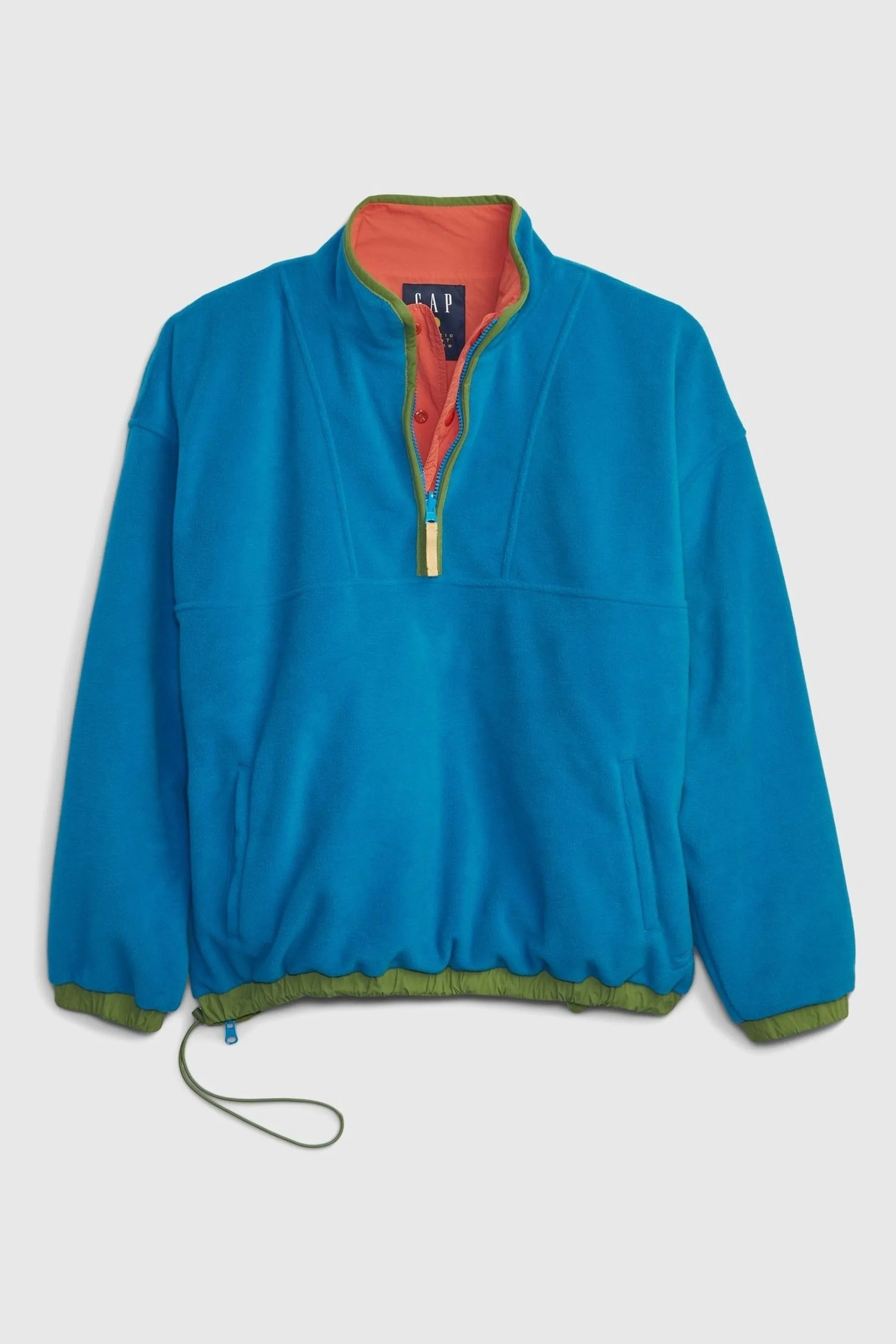 Blue & Orange Unisex Sean Wotherspoon Reversible Half-Zip Fleece Pullover