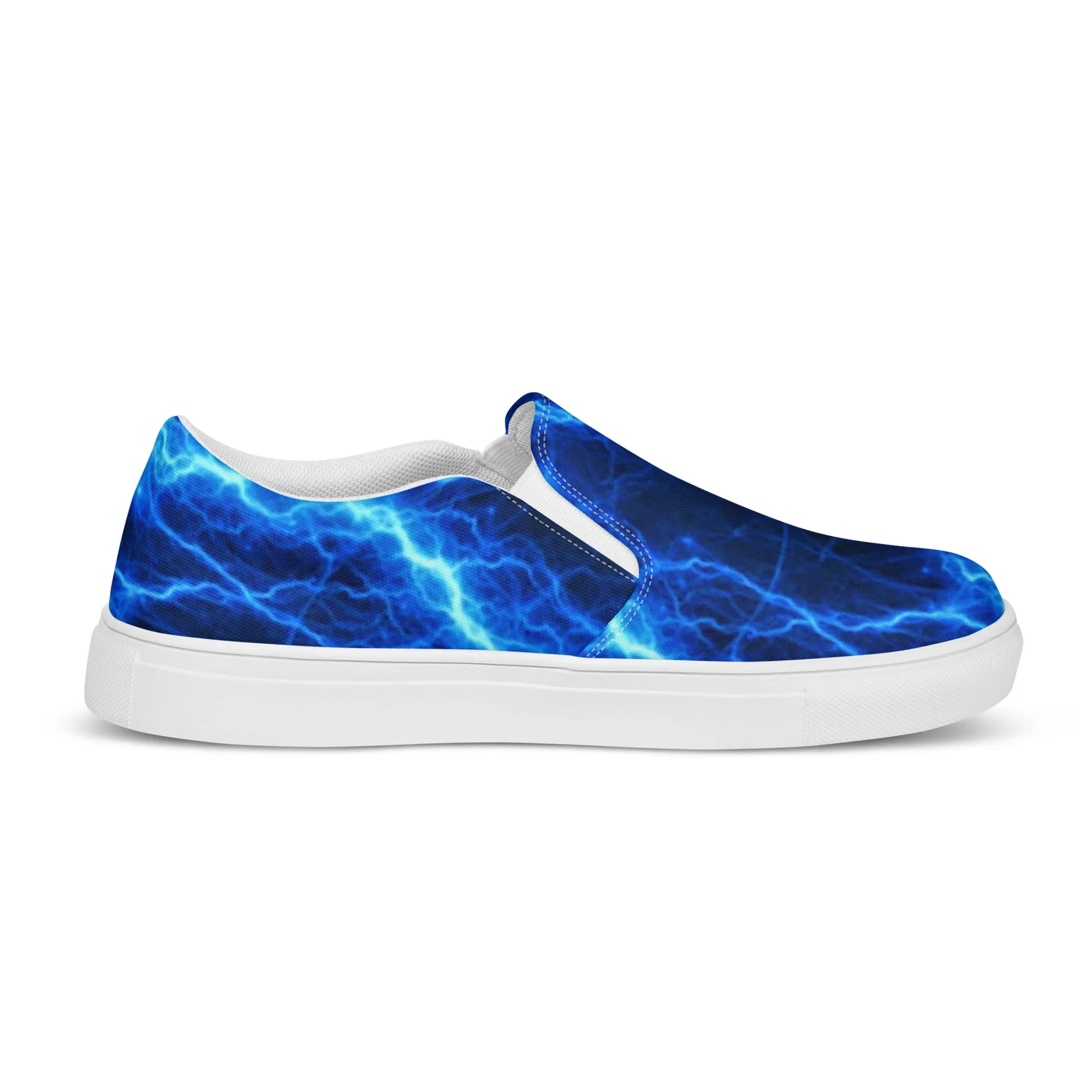 Blue Lightning Men’s Slip-on Canvas Shoes