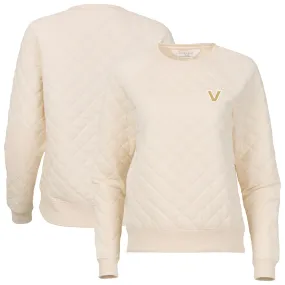 Boxercraft Vanderbilt Commodores Women's Cream Quilted Pullover Sweatshirt