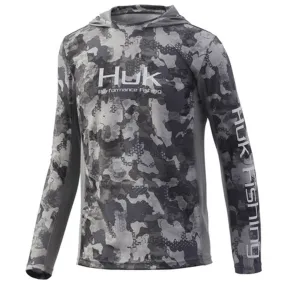 Boys' Huk Icon X Refraction Camo Hoodie - Storm