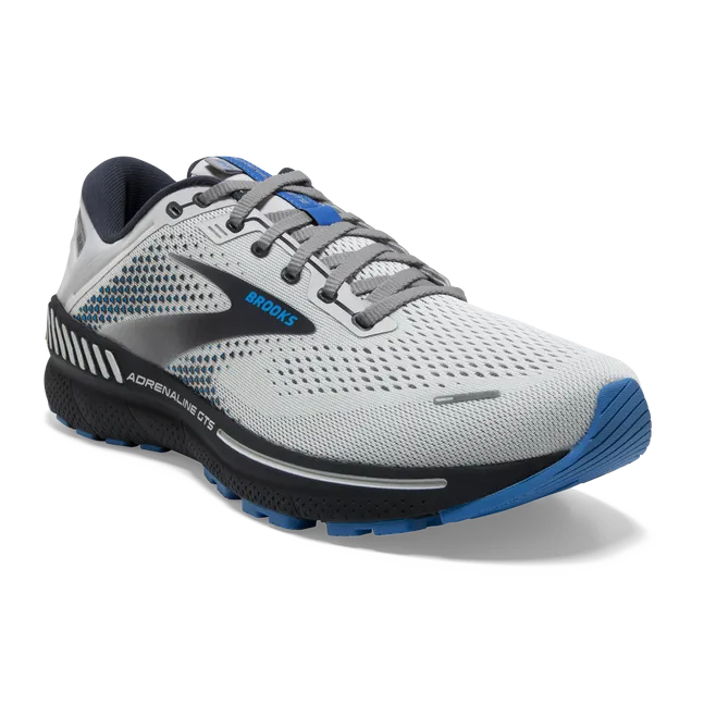 Brooks Men's Adrenaline GTS 22 Running Shoe - Oyster/India Ink/Blue 1103661D023