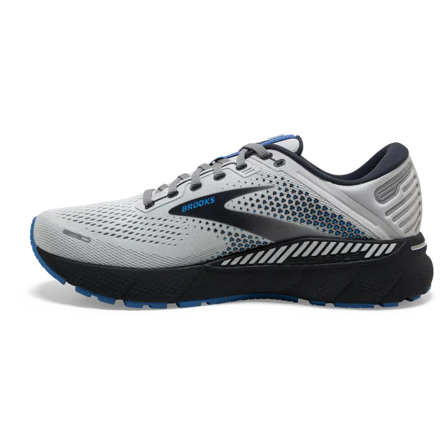 Brooks Men's Adrenaline GTS 22 Running Shoe - Oyster/India Ink/Blue 1103661D023