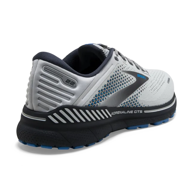 Brooks Men's Adrenaline GTS 22 Running Shoe - Oyster/India Ink/Blue 1103661D023