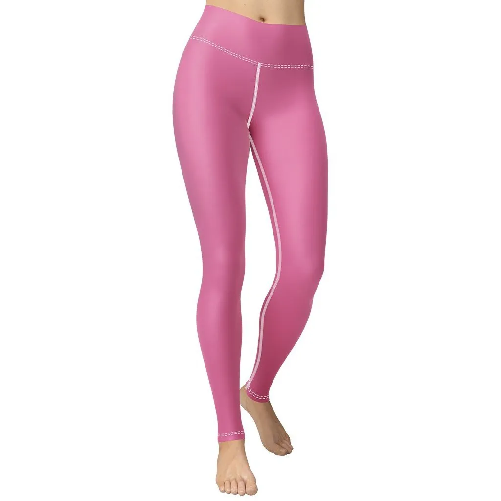 Bubblegum Pink Yoga Leggings