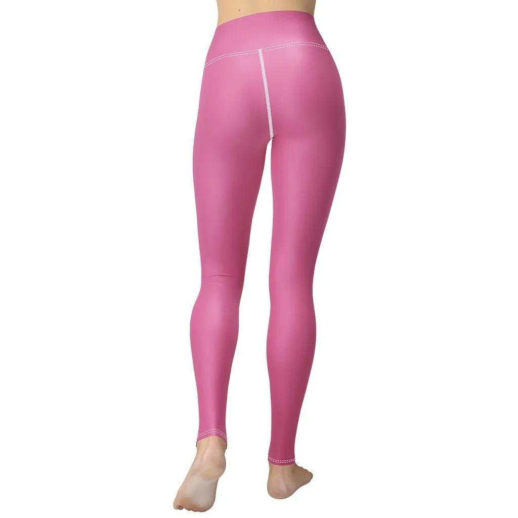 Bubblegum Pink Yoga Leggings