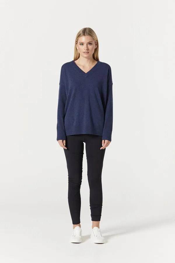 Cable Cashwool V Neck Jumper