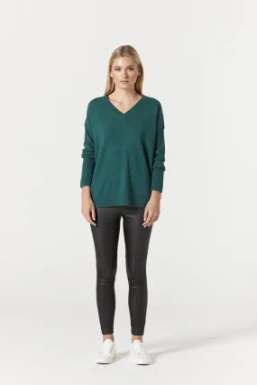 Cable Cashwool V Neck Jumper