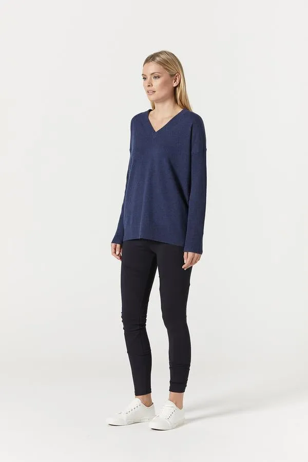 Cable Cashwool V Neck Jumper