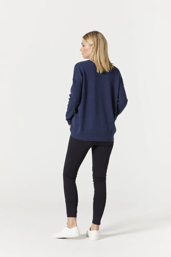 Cable Cashwool V Neck Jumper