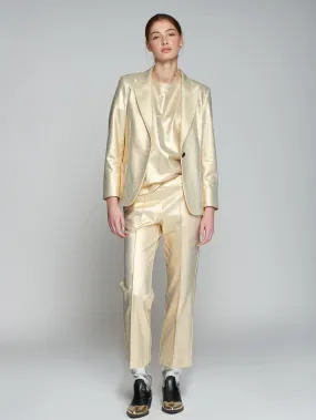 Carole Metallic Stretch Trousers - Gold