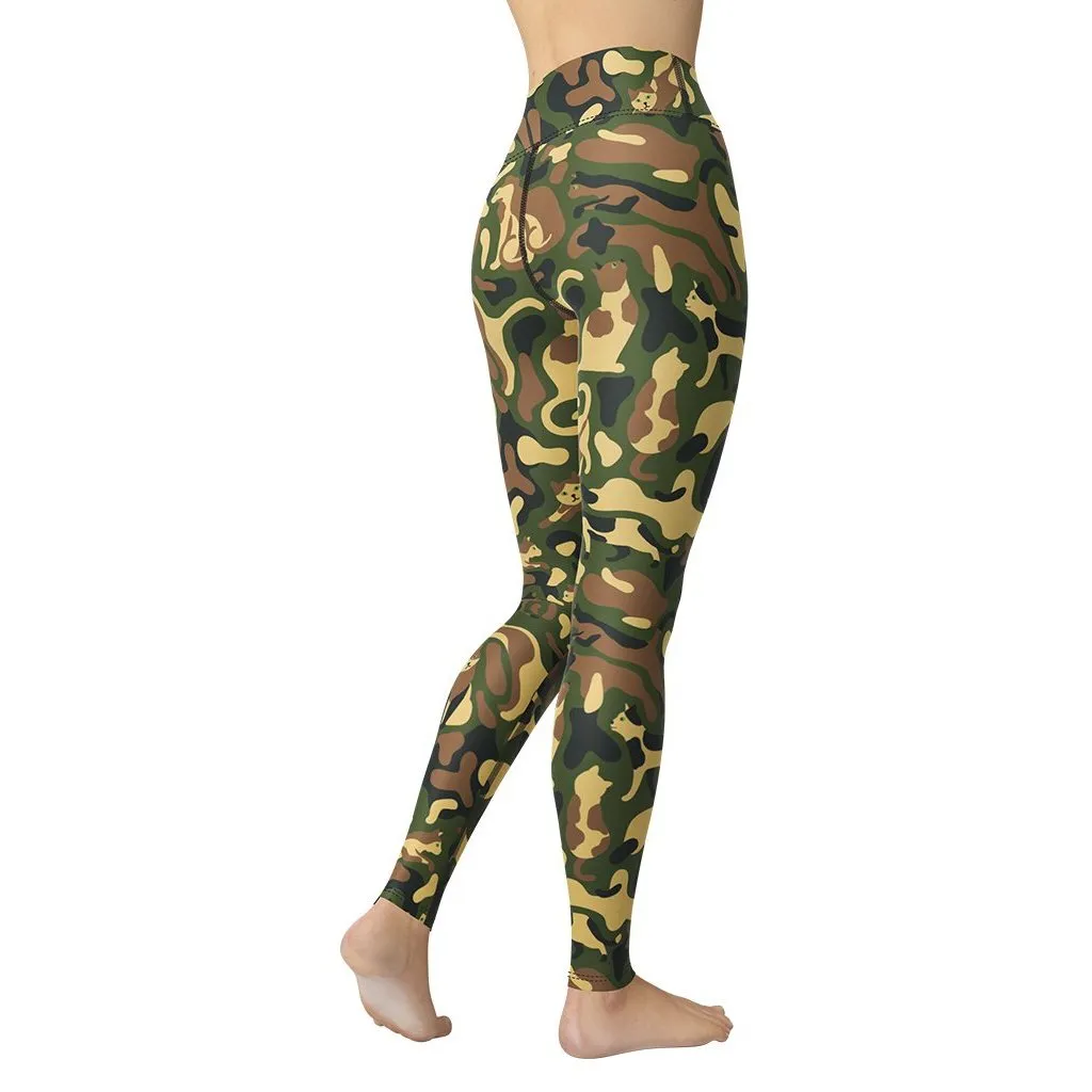 Cat Camo Yoga Leggings