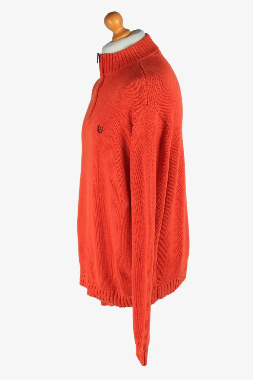 Chaps Half Zip Neck Jumper Pullover Orange XL - Pepper Tree London