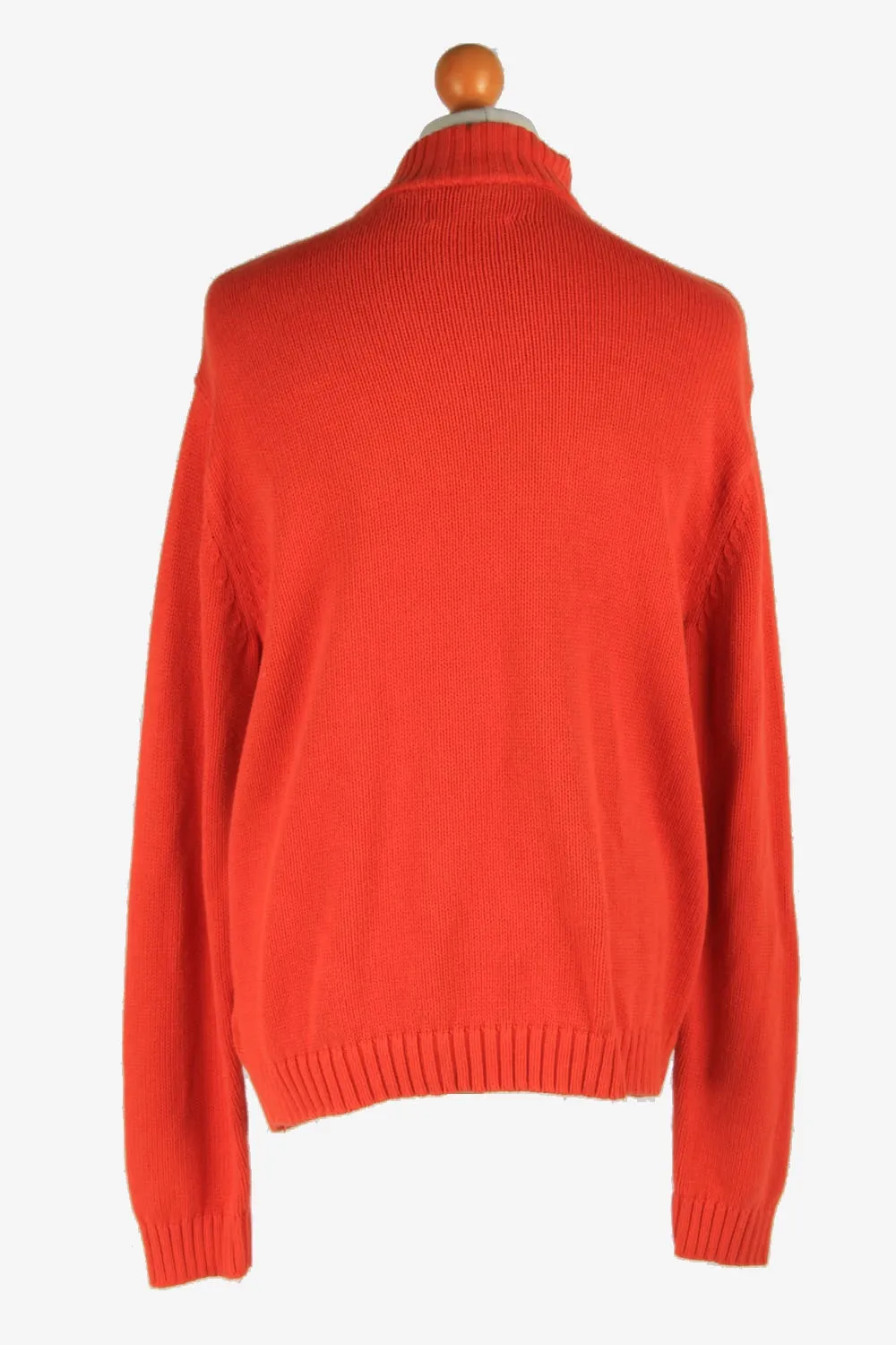 Chaps Half Zip Neck Jumper Pullover Orange XL - Pepper Tree London