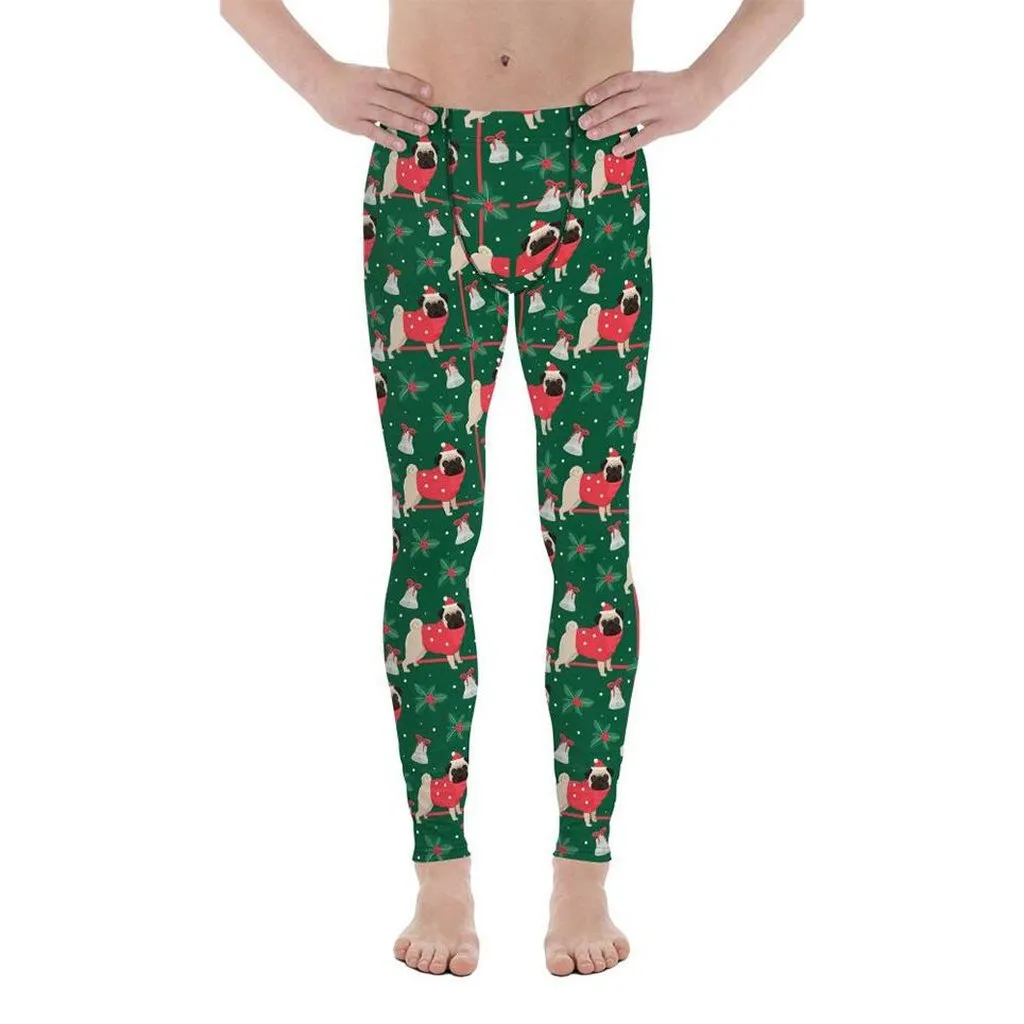 Christmassy Pugs Men's Leggings