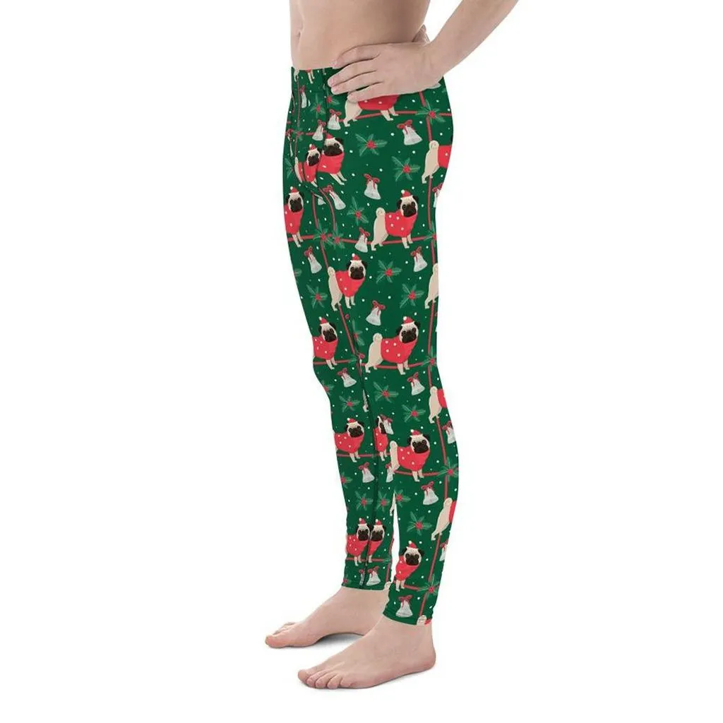 Christmassy Pugs Men's Leggings