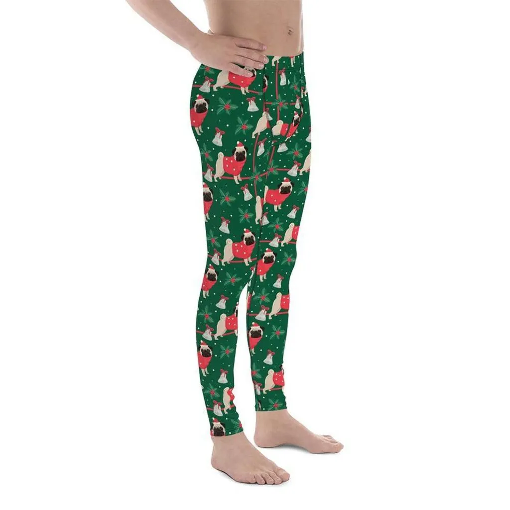 Christmassy Pugs Men's Leggings